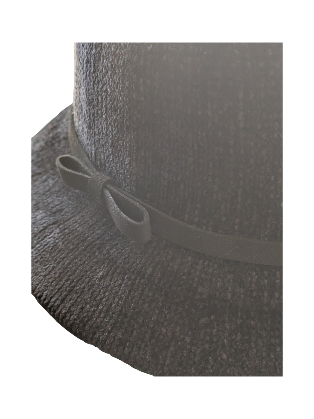 Marcus Adler New York Black Textured Hat with Bow Accent